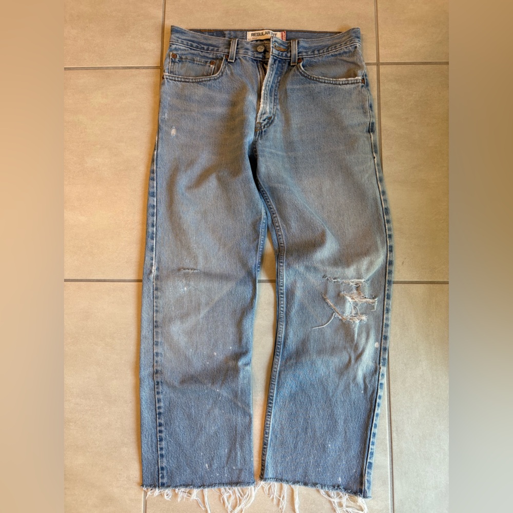 Levi's Light Blue Skinny Jeans with Distressed Details